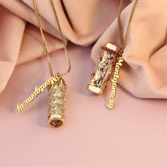Kaleidoscope Diamond Necklace Fashion Simple Temperament Letter Jewelry Clavicle Chain Wholesale Pendant