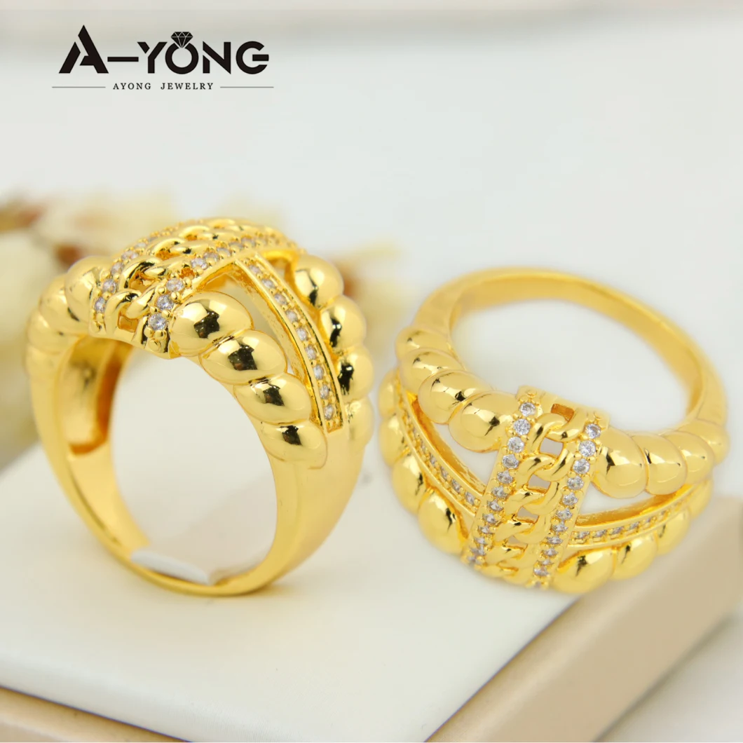 New Arrivals Snake Ring Women&prime; S Many Shape Zirconia Stone 18K Gold Plated Rings