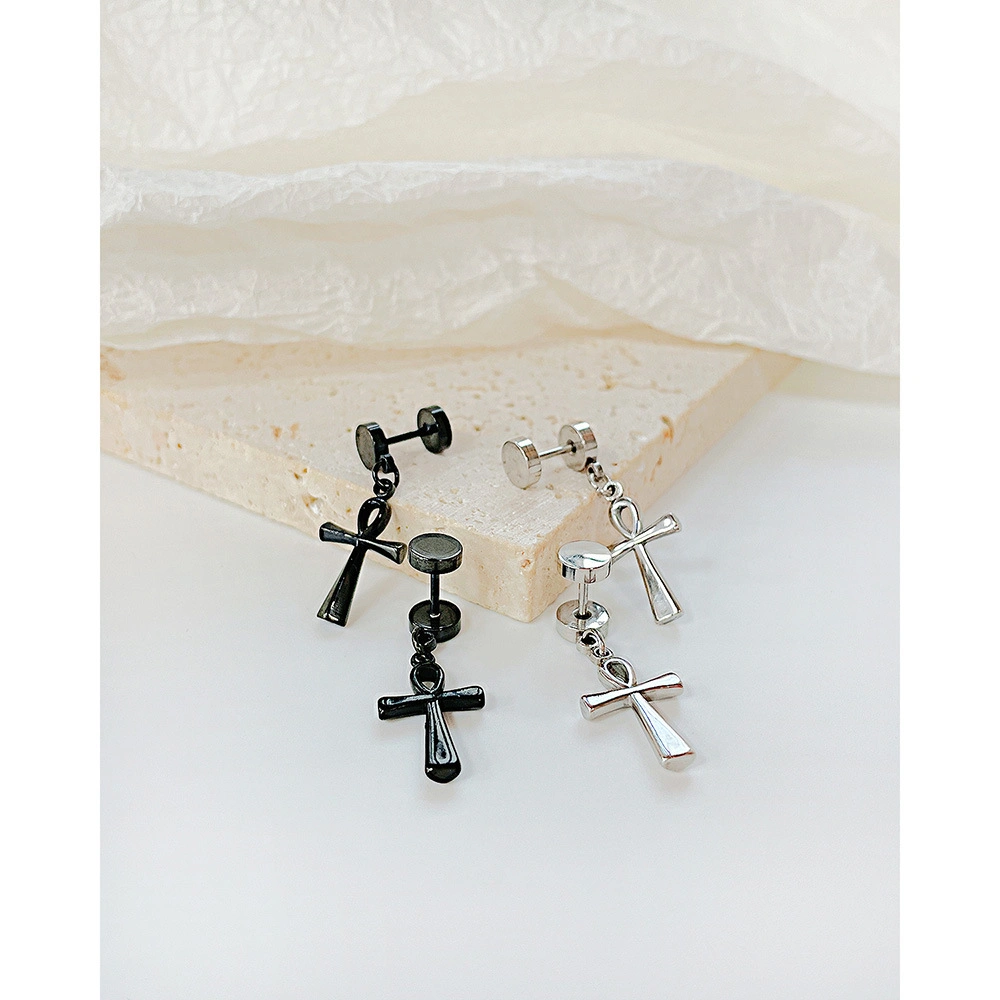 Cross Earrings Stud Stainless Steel Ear Stud for Women&prime;s