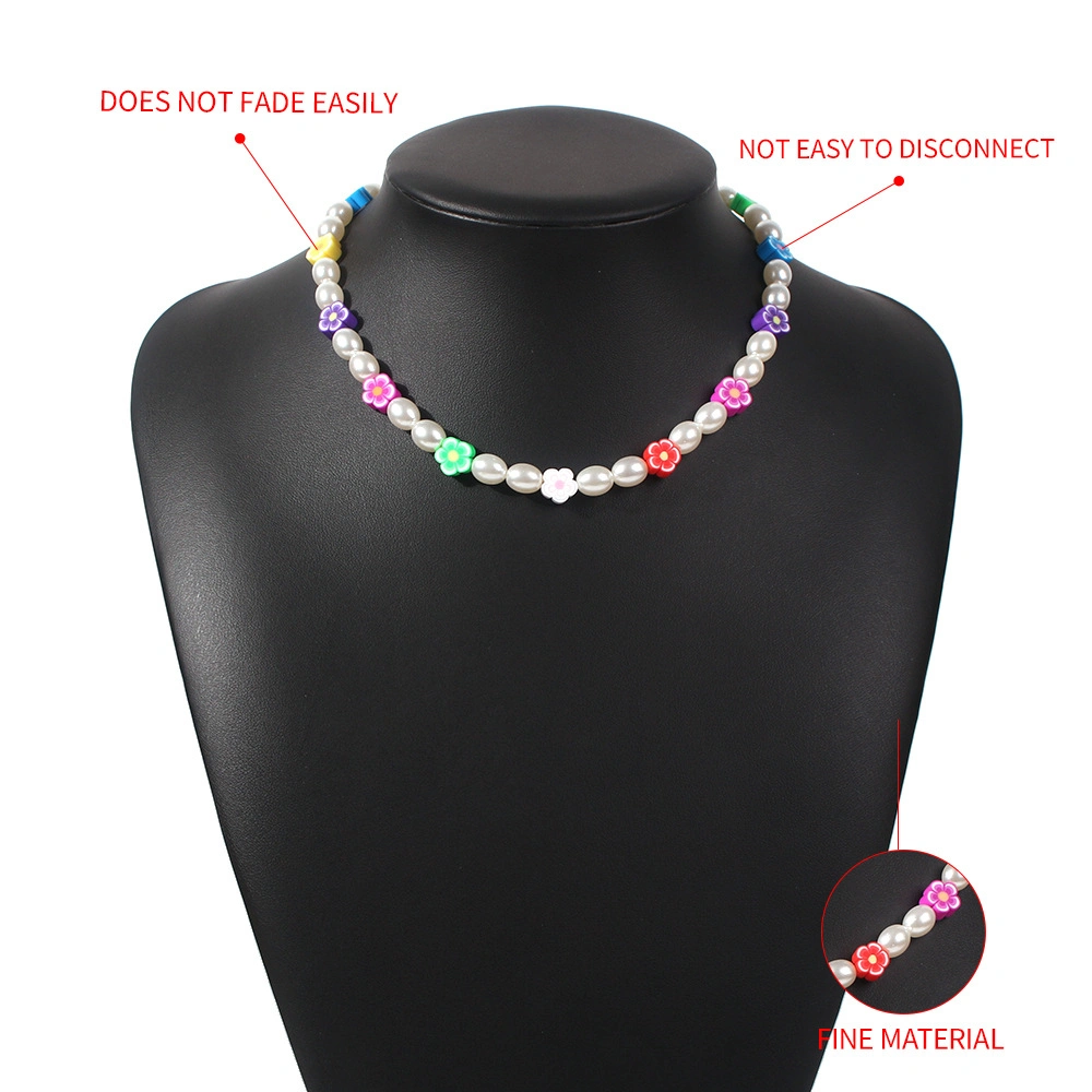 Lady&prime;s Bohemia Style Necklace Fashion Imitation Pear Necklace Colour Choker Vogue Simple Alloy Necklace