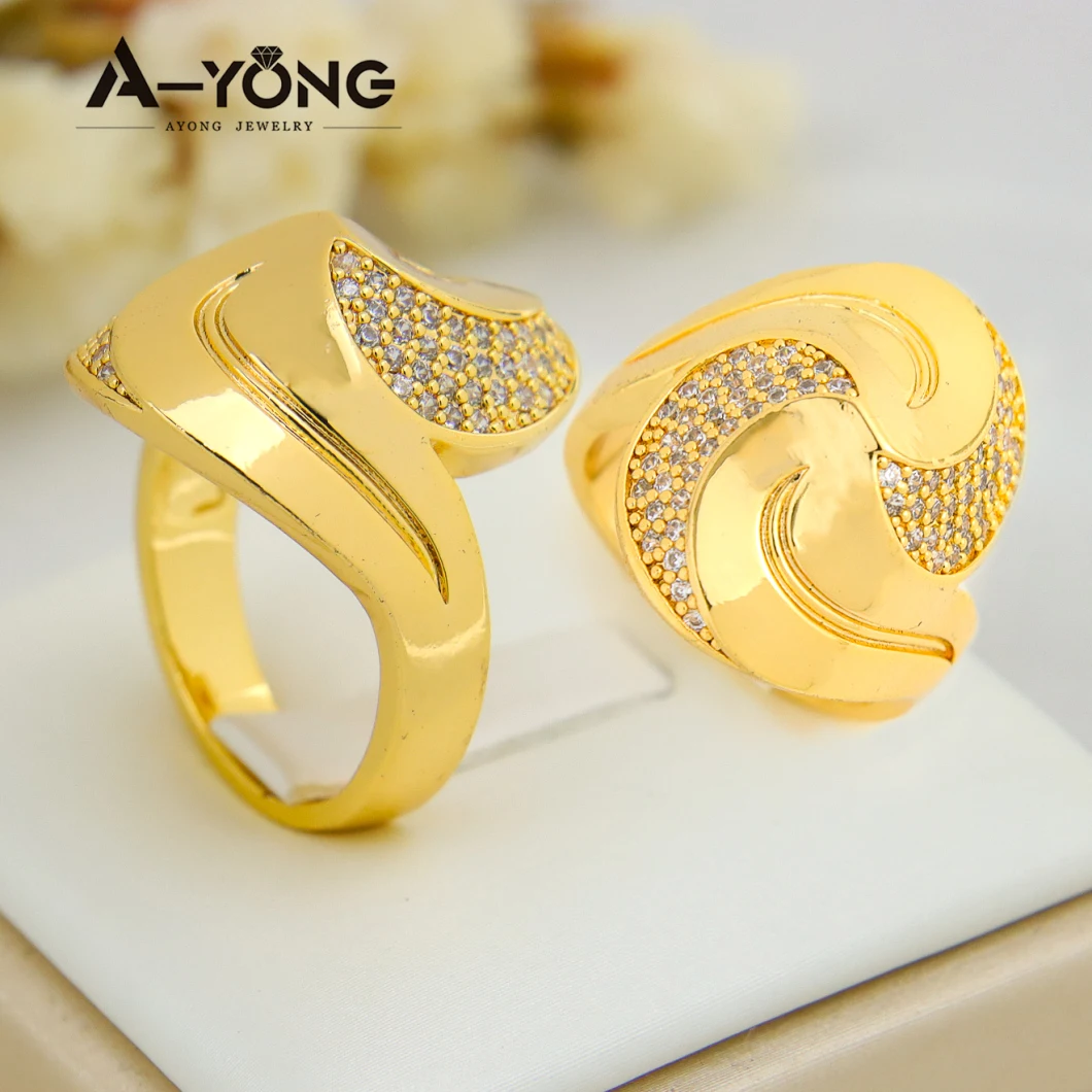 New Arrivals Snake Ring Women&prime; S Many Shape Zirconia Stone 18K Gold Plated Rings