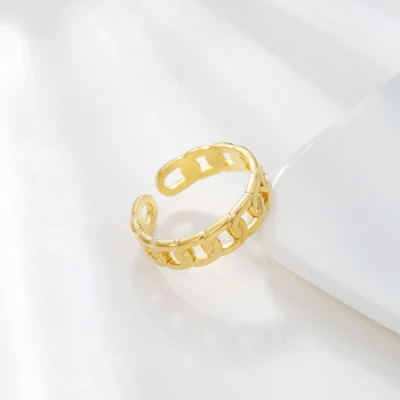 European and N Foreign Trade Cross-Border Rings Female Stainless Steel Rings Couple Ring Simple Chain Ring